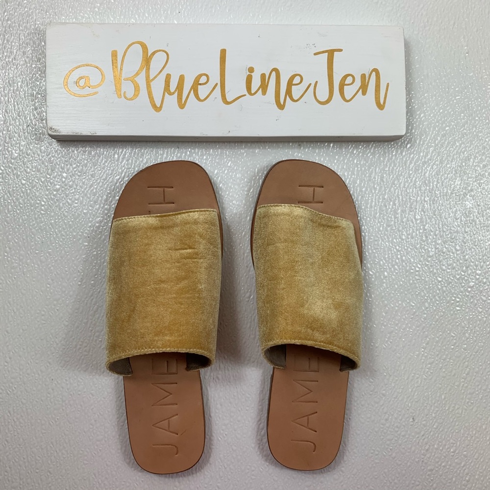 Off Duty Slide Sandals Marigold Velvet Size 37